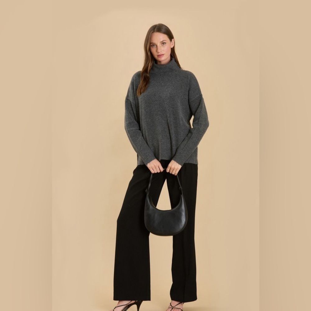 The Workshop Turtleneck Front Seam Knit Pullover Sweater - Picture 5 of 5